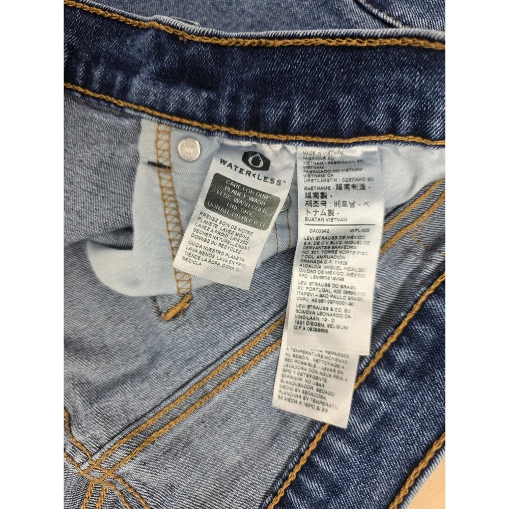 Levis 505 Relaxed Fit Straight Leg Jeans Mens 38x34 Dark Wash Blue Denim
